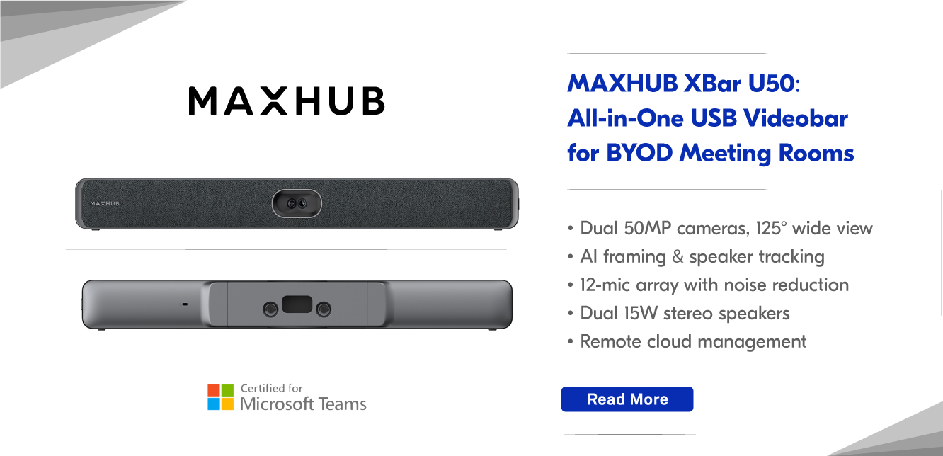 MAXHUB XBar U50: All-in-One USB Videobar for BYOD Meeting Rooms