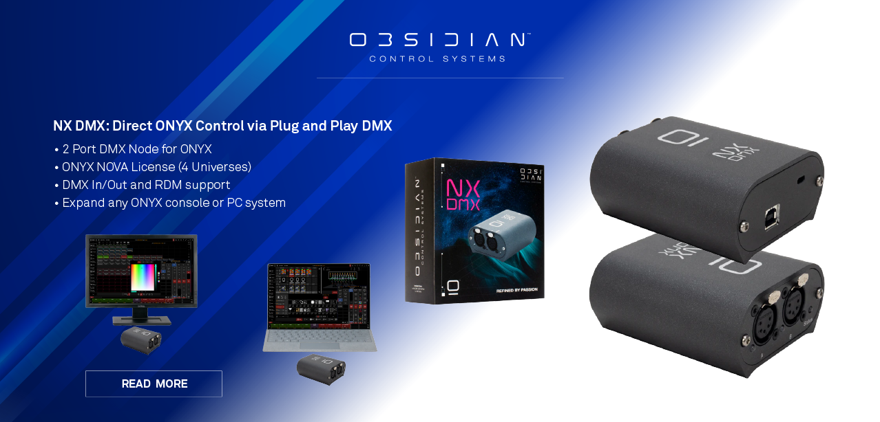 NX DMX: Direct ONYX Control via Plug and Play DMX