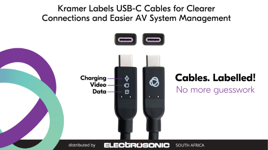 Kramer Labels USB-C Cables for Clearer Connections and Easier AV System Management
