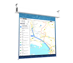 Giotto Professional electric in-ceiling screens.